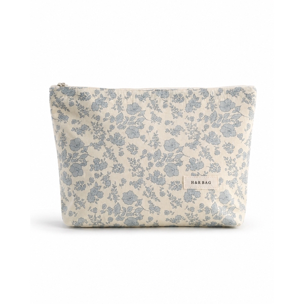 Make Up Purse - Vintage Blue Flower