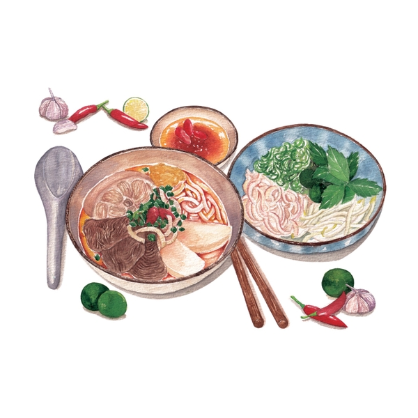 PHANHSHI STUDIO - ‘Bún Bò / Beef Noodle' Postcard