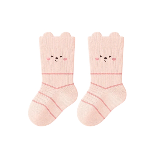 BABY CREW SOCKS - Pink Bear