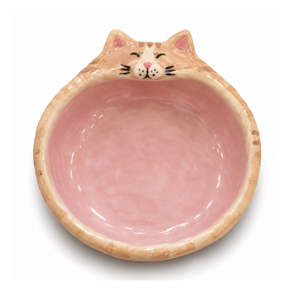 LINDO CRAFTS - Ceramic Ginger Cat Plate