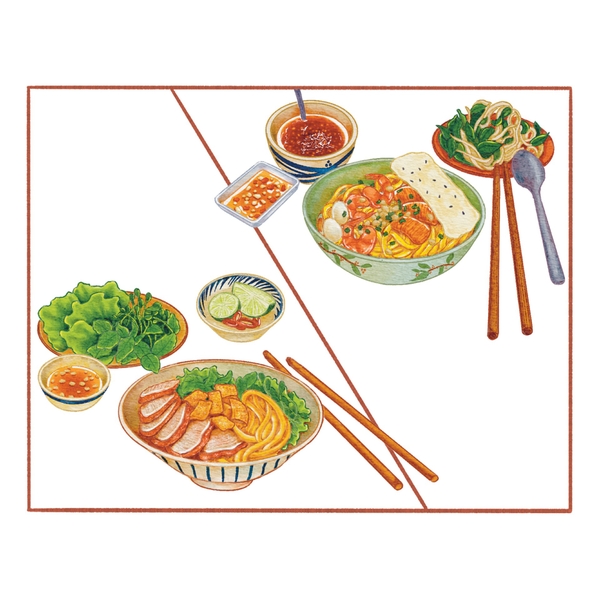 PHANHSHI STUDIO - ‘Cao Lầu & Mì Quảng / Cao Lau & Quang Style Noodle' Postcard