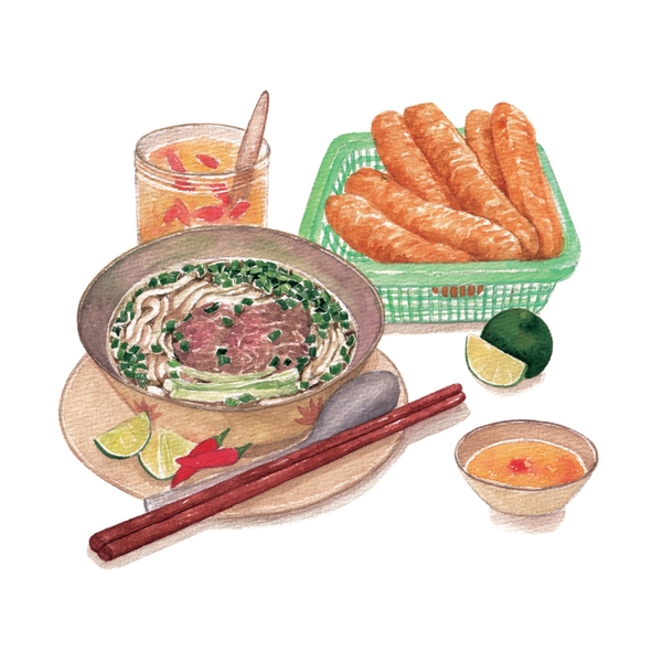 PHANHSHI STUDIO - ‘Phở Bò / Beef Pho' Postcard