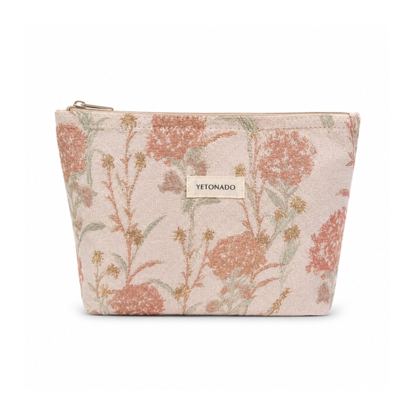 Make Up Purse - Pink Glitter Flower
