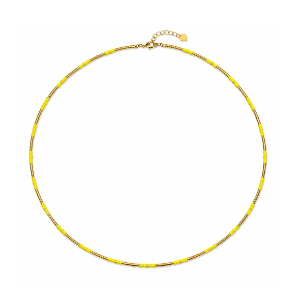 HUMANITY HANOI -  Lemon & 24K Gold Plated Bead Necklace