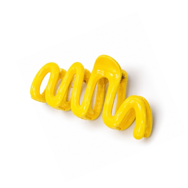 Zigzag Hair Claw - Yellow