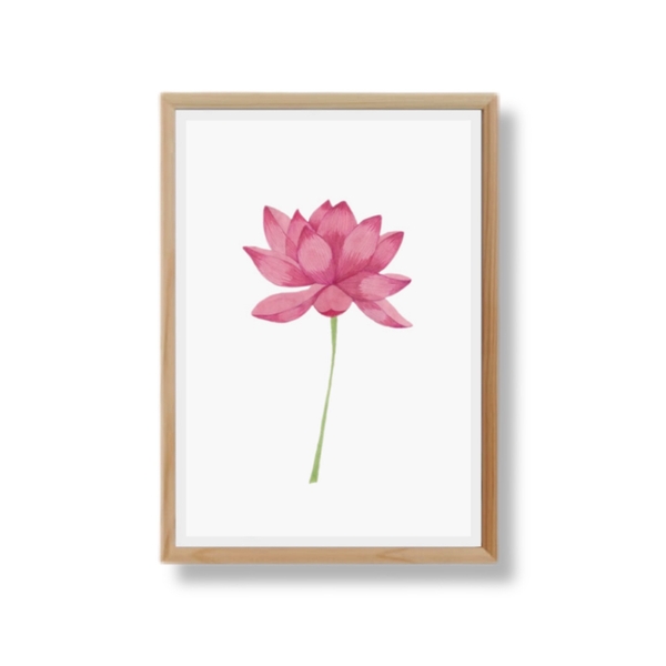 LAURIE DRAWS - 'Lotus Flower No.2' Framed Art Print