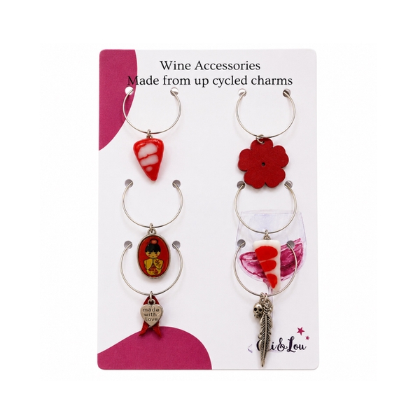 ELI & LOU - Wine Bottle Charm (Set Of 6)