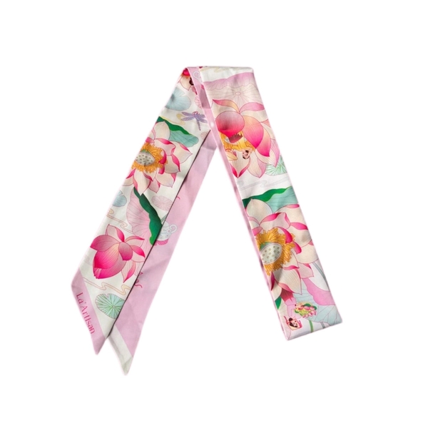LA'ARTISAN - ‘Sen Đồng Tháp / Dong Thap Lotus’ Twilly Scarf