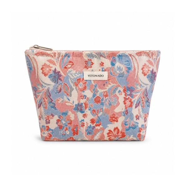 Make Up Purse - Pink & Blue Flower