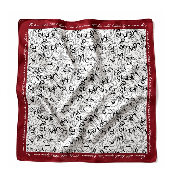 LY VU -  ‘Sleeping Beauty’ Silk Carre Scarf