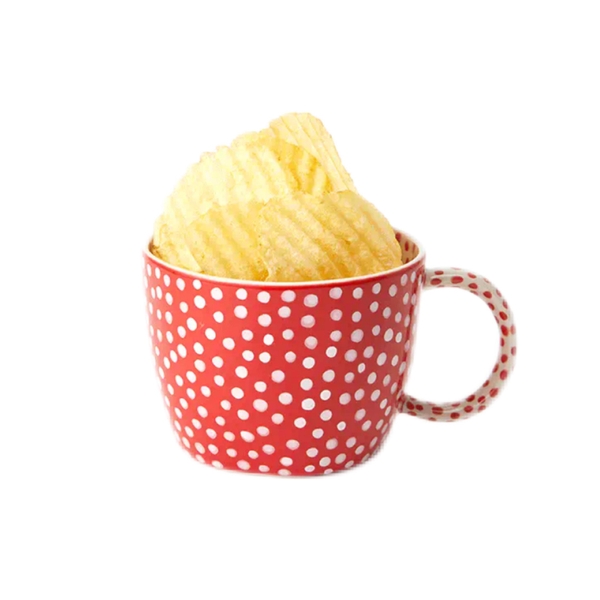 BAT TRANG - Ceramic Short Mug In Red Sprinkle