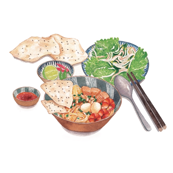 PHANHSHI STUDIO - ‘Mì Quảng / Quang Style Noodle' Postcard