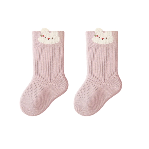 BABY CREW SOCKS - Bunny In Pink