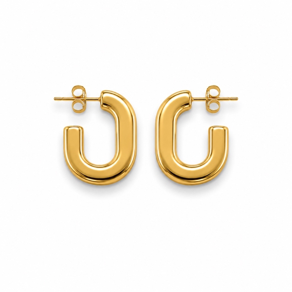 MIALIE - 18K Gold Plated Horseshoe Earrings