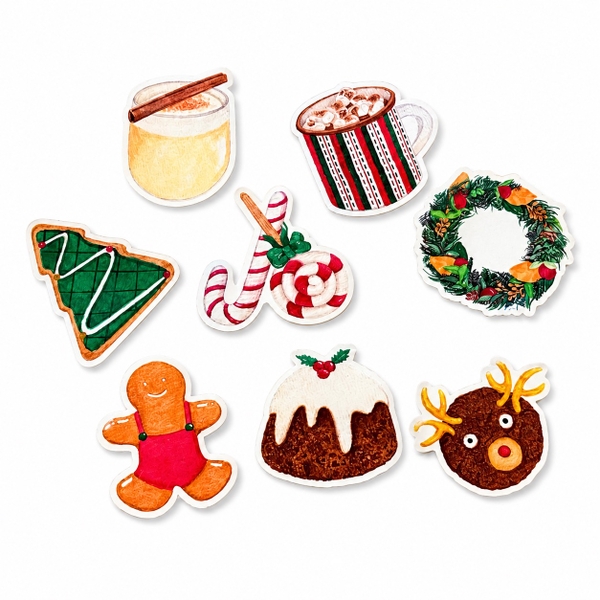 PHANHSHI STUDIO - ‘Merry Christmas’ Diecut Sticker Pack