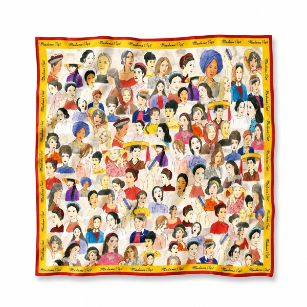 LY VU -  ‘Madame Viet’ Silk Carre Scarf
