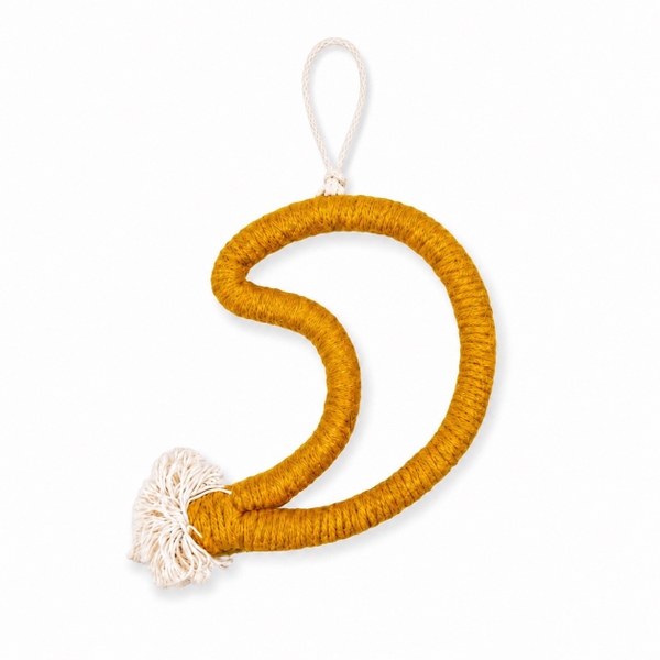 Macrame CHRISTMAS Ornament - Moon
