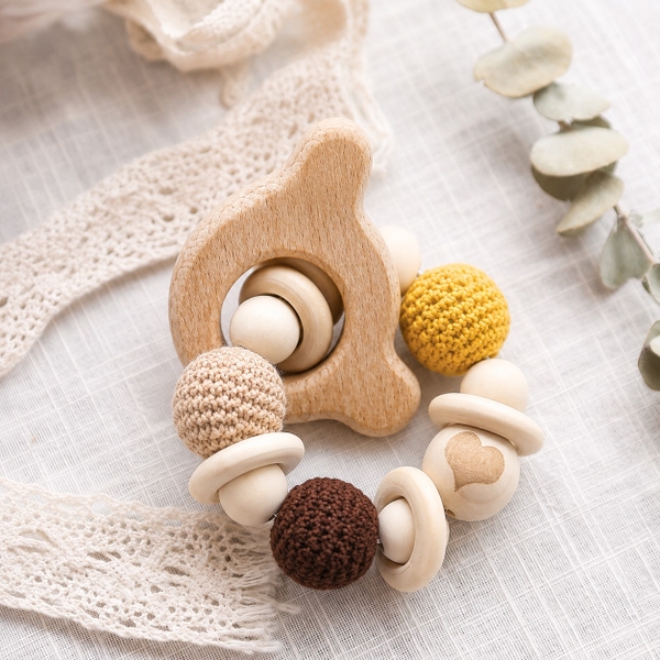 KID & BABY - Crochet Teething Toy in Bear