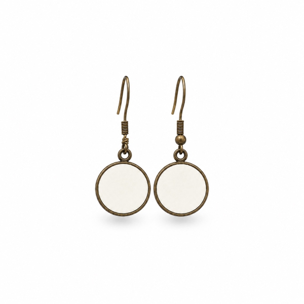 ELI & LOU - Leather Earrings In White
