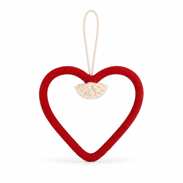 Macrame Christmas Ornament - Hollow Heart