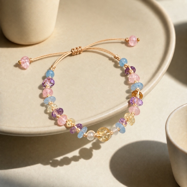 MERAKI TOWN - Niwa Bracelet in Amethyst, Aquamarine, Citrine, Rose Quartz