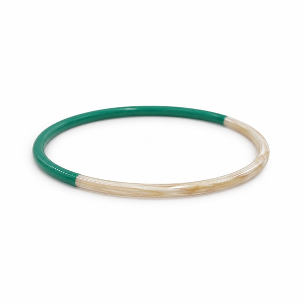 AZIET -  Buffalo Horn & Lacquer Bangle Bracelet in Turquoise