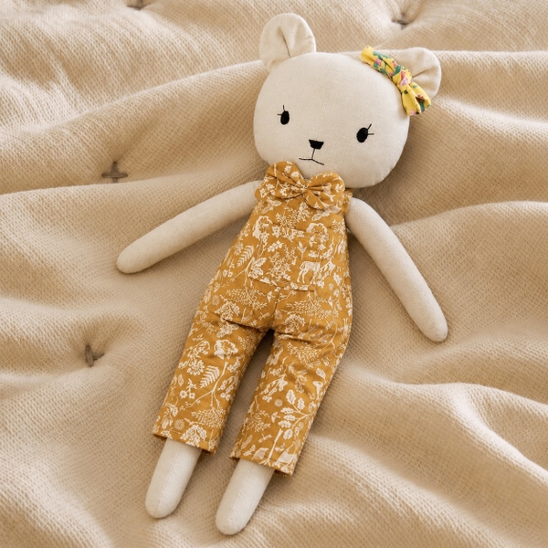 RỪNG HANDMADE - Misa Bear in Mustard Leaf Jumpsuit