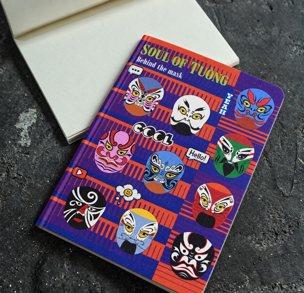 XLAND - 'Tuồng Mask' Glitter Notebook