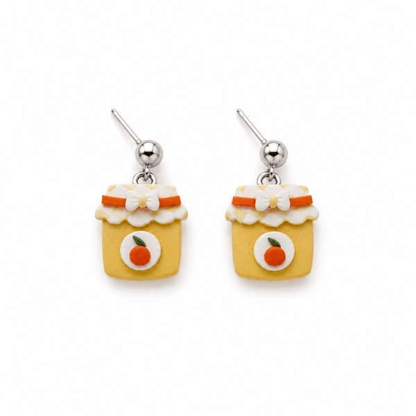 ELI & LOU - Clay Earrings in Orange Jam