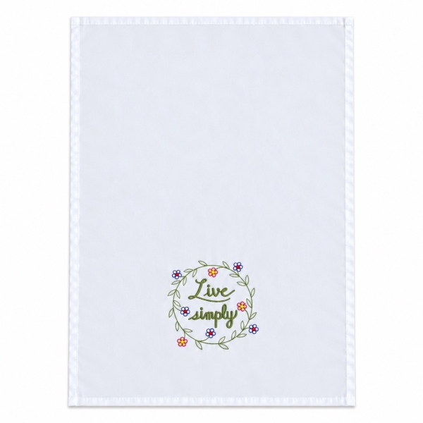 KITCHENWARE - 'Live Simply' Tea Towel