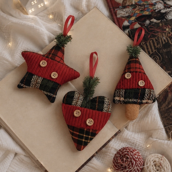 CHRISTMAS - Quilt Ornament in Heart