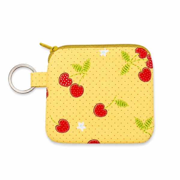 RUNG HANDMADE - 'Cherry' Wallet Keychain With Zipper