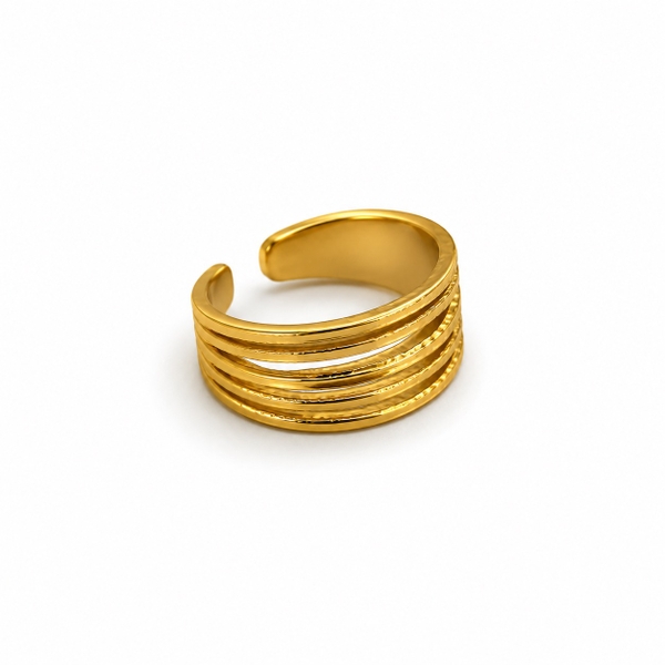 MIALIE - 18K Gold Plated Multiple Layer Ring
