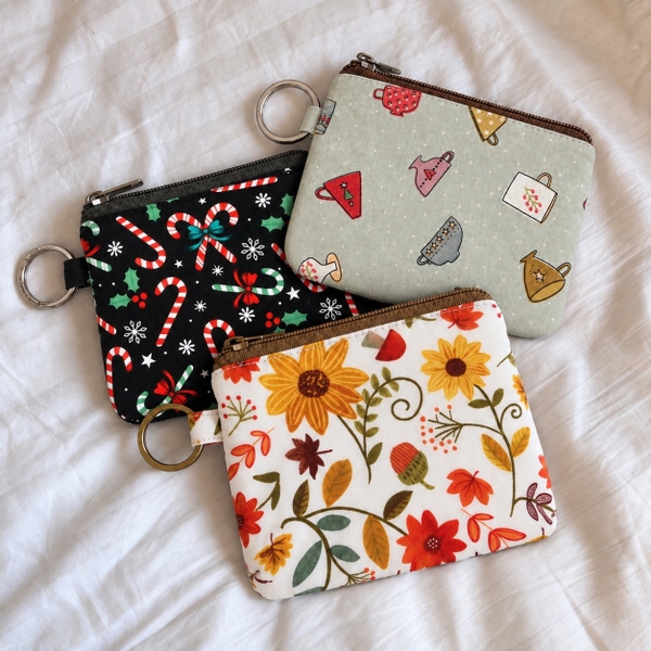 RỪNG HANDMADE - 'Autumn Garden' Wallet Keychain With Zipper