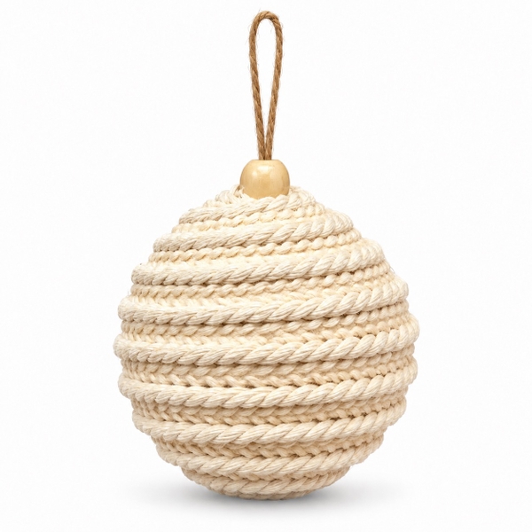 CHRISTMAS - Jute Bauble Ornament No.01