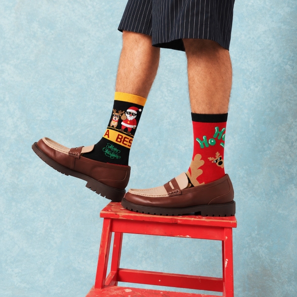 CHRISTMAS - 'Jolly Besties' Holiday Crew Socks