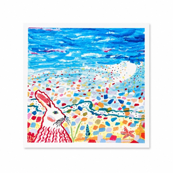 Ayako Akai - ‘The Rabbit Wave' Art Print