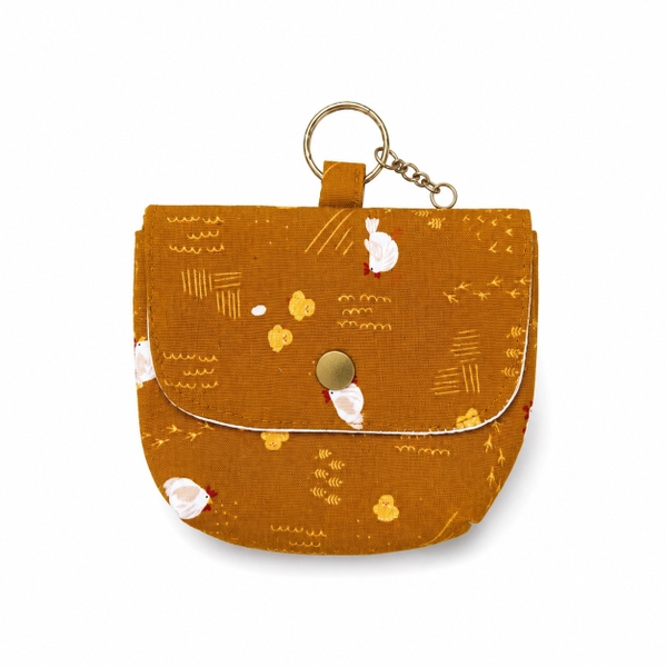 RUNG HANDMADE - 'Chicken' Wallet Keychain With Flap