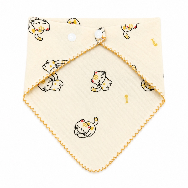 Muslin Bib For Babies - Kitty