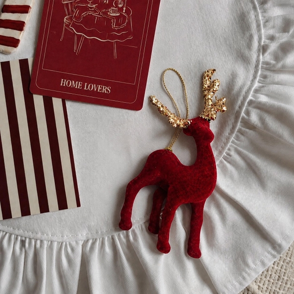 Velvet CHRISTMAS Ornament - Reindeer