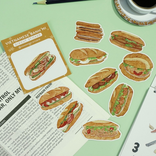 PHANHSHI STUDIO - ‘Banh Mi’ Diecut Sticker Pack