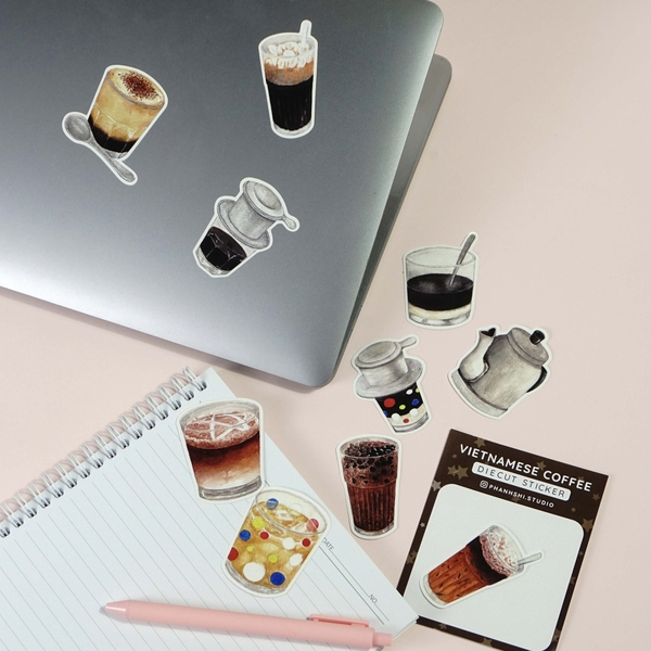 PHANHSHI STUDIO - ‘Vietnamese Coffee’ Diecut Sticker Pack