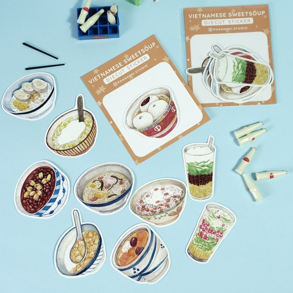 PHANHSHI STUDIO - ‘Vietnamese Sweet Soup’ Diecut Sticker Pack