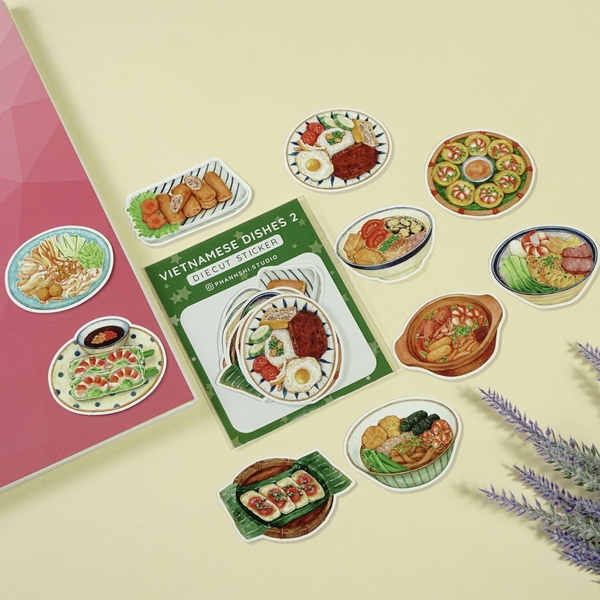 PHANHSHI STUDIO - ‘Vietnamese Dishes No.02’ Diecut Sticker Pack