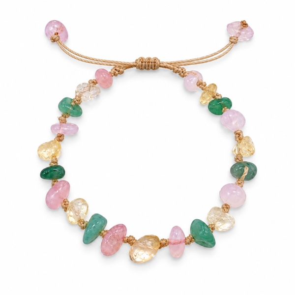 MERAKI TOWN - Niwa Bracelet in Rose Quartz, Green Aventurine & Citrine