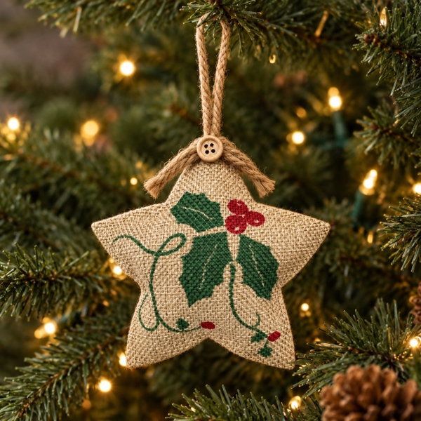 CHRISTMAS - Jute Ornament in Star