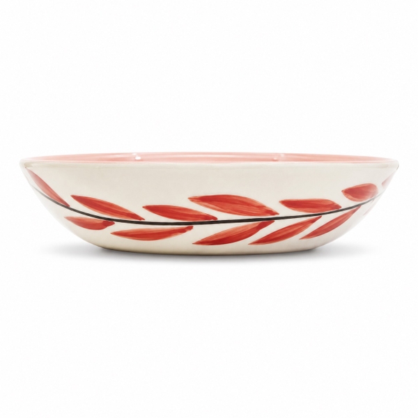 BÁT TRÀNG CERAMIC - Small Round Plate in Pink Face