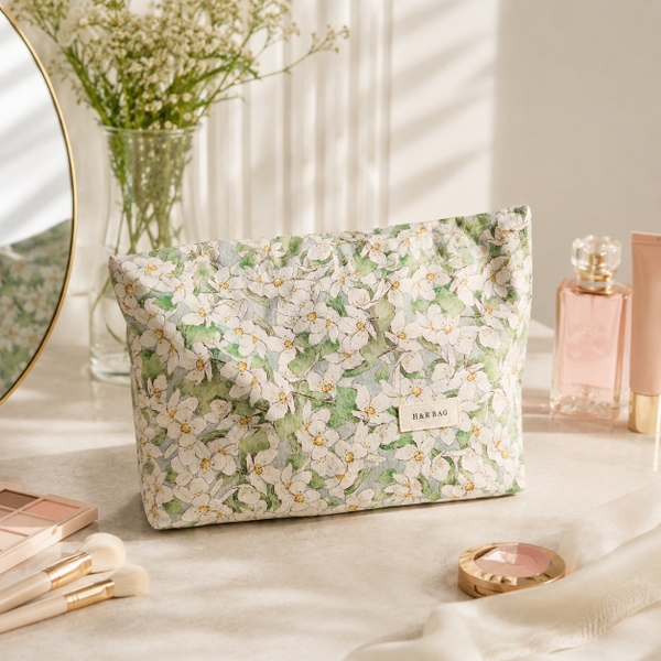 Make Up Purse - Plumeria Flower