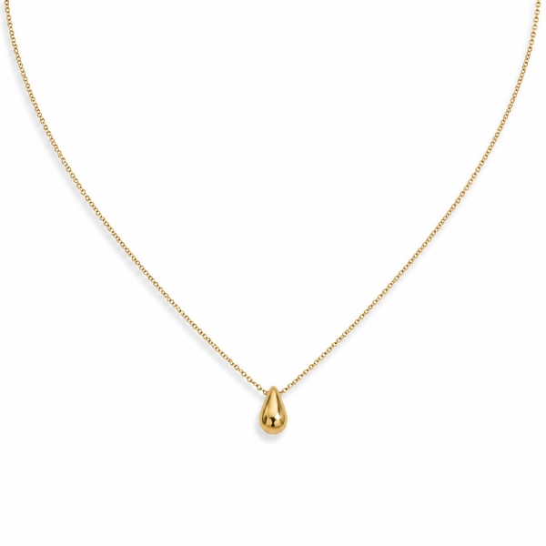 MIALIE - 18K Gold Plated Necklace With Teardrop Pendant