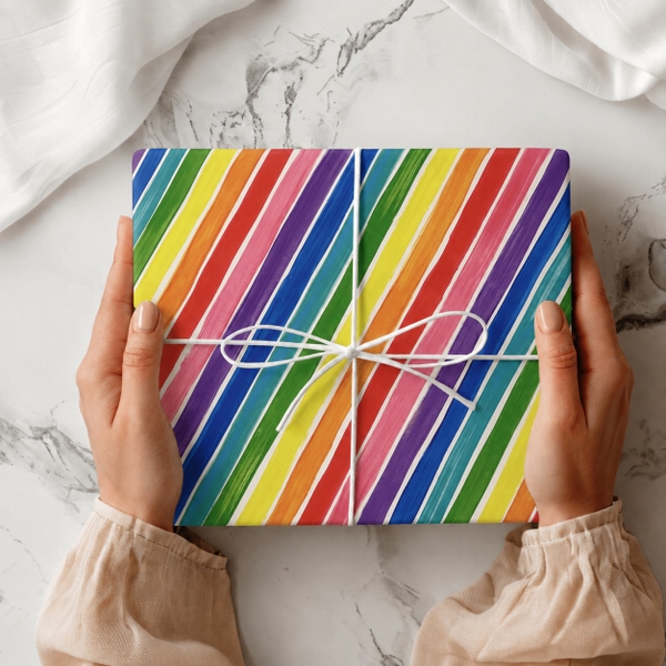 TIỆM CÁ TRỨNG - 'Rainbow Stripe' Wrapping Paper